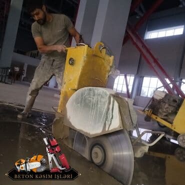 qapi ustu asmalar: #Betonkesme #betondeşmə Beton kubik kərpic - dən kəsim deşim — 1