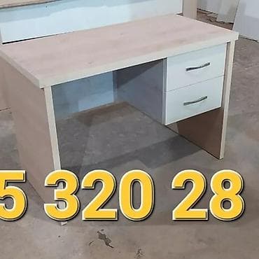 stol ev ucun: Düz masa, Stulsuz, Polkasız, Siyirməli, Sadə laminat — 1