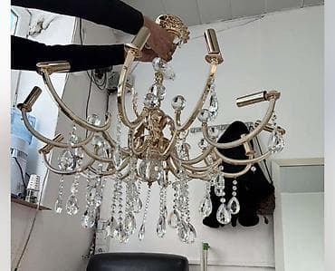 listur sekilleri: Çılçıraq, 8 lampa, Metal — 5