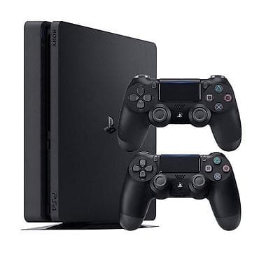 PS4 (Sony PlayStation 4): Play Station 4 Slim 1TB Az işlənib üstündə 2 dualshock və 10 dan çox — 1