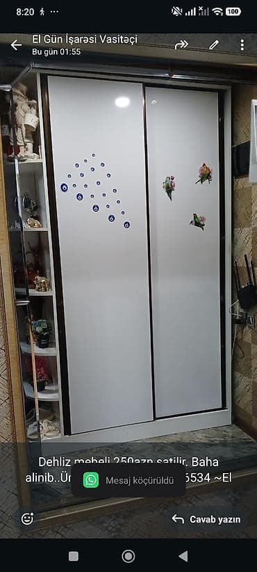 Dehliz mebeli 250azn satilir. Baha alinib. Ünvan 4 mikrorayon vp6534