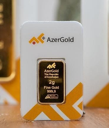 AzerGold qızıl külçəsi – 2 qram - Mənşə: The Republic of Azerbaijan