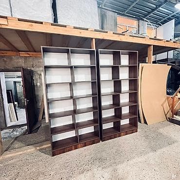 MDF-lam örtüklü, modern dizaynlı iki ədəd kitab/raf dolabı. - Rəng