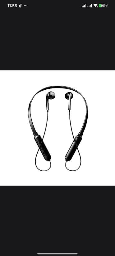 iphone 8 irşad: Bluetooth boyunbağı tipli qulaqlıq - 9D Surround Stereo səs: dərin — 4