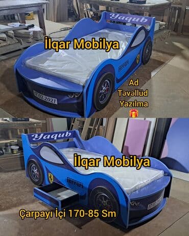 əllə çəkilmiş maşın şəkilləri: Yeni, Sifariş ilə, Maşın-çarpayı, Matrassız, Siyirməsiz — 3