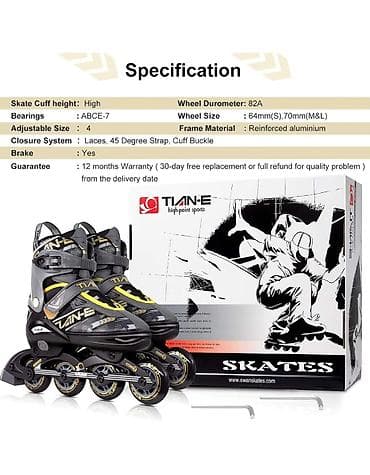 qizil külçə: ROLİK TIAN-E – şəhər gəzintisi və fitnes sürüş üçün inline konki — 6