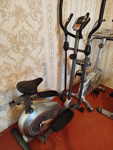 velsiped: İki ədəd müxtəlif idman trenajoru. Birincisi, oturacaqlı velosiped — 1