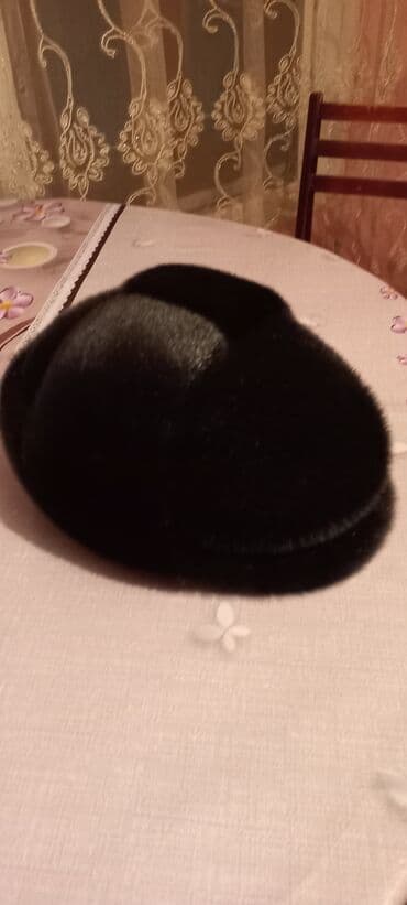 uşaqlar üçün flisli papaqlar: Qara rəngli norka papaqTezedir.Rusiyadan alinib. - Klassik, dairəvi — 1