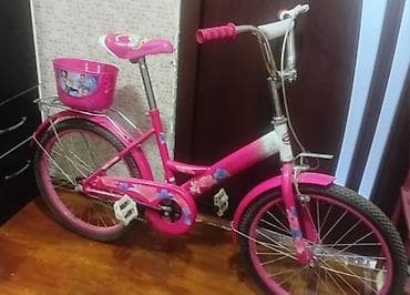 velosiped 20 lik: Uşaq velosipedi – qızlar üçün, 20" təkər ölçüsü - Rəng: çəhrayı, çiçək — 2