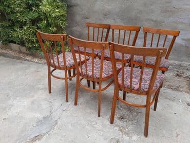 старые стулья: Qonaq otağı üçün, İşlənmiş, Qatlanmayan, rəng - Çəhrayı Stul — 5