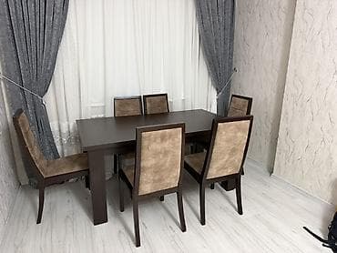 bag desti: Qonaq otağı üçün, Açılan, Dördbucaq masa, 6 stul — 7