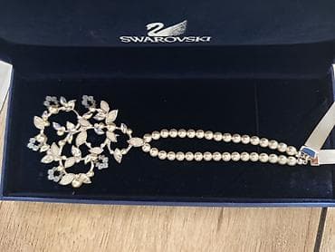 muncuq: Swarovski bəzəkli zərif boyunbağı aksessuarı - Brend: Swarovski — 8