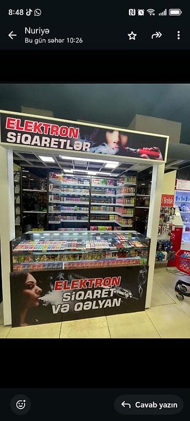 qelyan tutun: Elektron siqaret və qəlyan məhsulları köşkü - Elektron siqaretlər — 1
