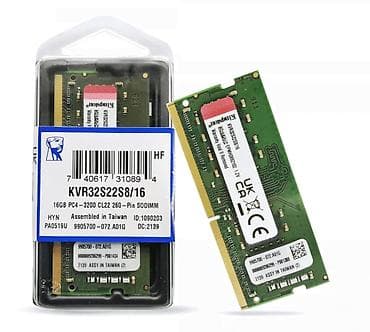 intel core i5 socket 775: Operativ yaddaş (RAM) Kingston, 16 GB, 3200 Mhz, DDR4, Noutbuk üçün, Yeni — 1