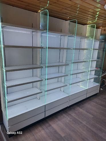 Vitrin tipli mağaza rəf sistemalt hissesi de dolab uzunu 288 sm — 3