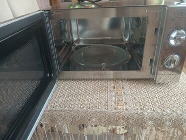 kabelsiz ev telefonlari: Mikrodalğalı soba Ayrıca dayanan, Mikrodalğalar ilə, rəng - Gümüşü — 2