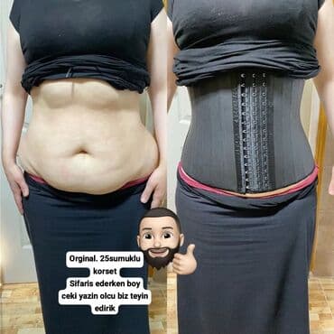 idman paltarları: Orijinal 25 sümükli korset - Qarın və bel nahiyəsini sıxaraq incə bel — 1