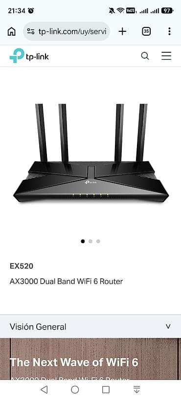 veten komputer: TP-Link EX520 – AX3000 Dual Band WiFi 6 router - WiFi 6 texnologiyası — 1