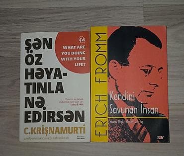 Məhsul: 2 ədəd kitab (fəlsəfə/özünüinkişaf) 1) “Sən öz həyatınla nə