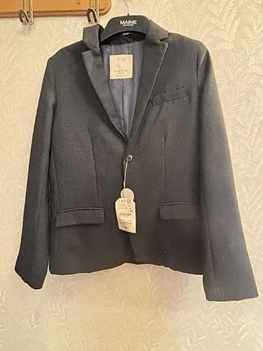 batinka modelleri: ZARA Boys klassik dəst pencəyi - Rəng: tünd boz (kömür ton) - Model — 1