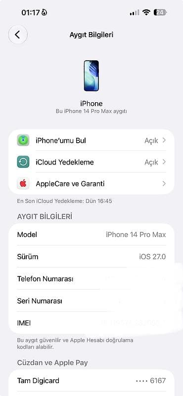 iphone adapteri: IPhone 14 Pro Max, 128 GB, Zəmanət — 2