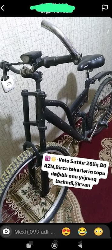 lalafo велосипед: Velosiped – 26-lıq təkər ölçüsü Xüsusiyyətlər: - Çərçivə: city/MTB — 2