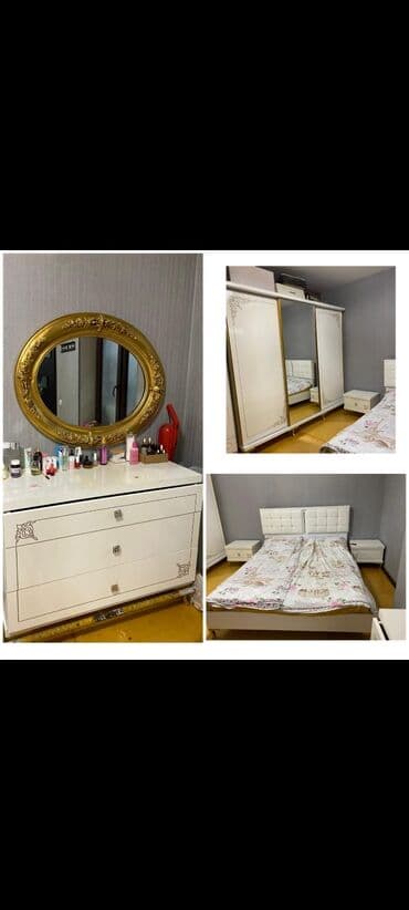 двуспальные кровати в баку: 2 təknəfərlik çarpayı, Dolab, Termo, 2 tumba, Azərbaycan, İşlənmiş — 1