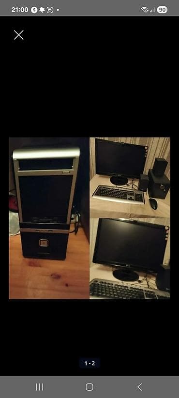 Masaüstü kompüter seti + HP çoxfunksiyalı printer Paket tərkibi: -
