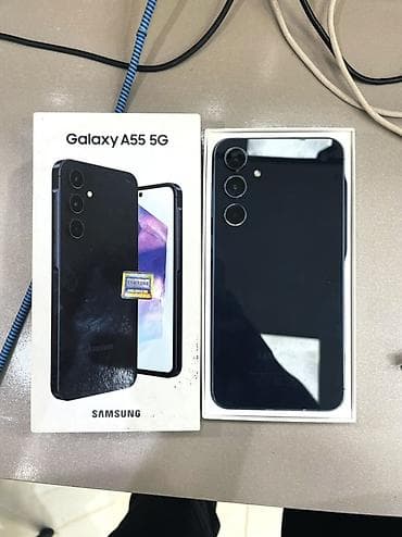 pro 2: Samsung Galaxy A55 5G, 128 GB, rəng - Mavi, Sensor, Barmaq izi, Simsiz şarj — 1