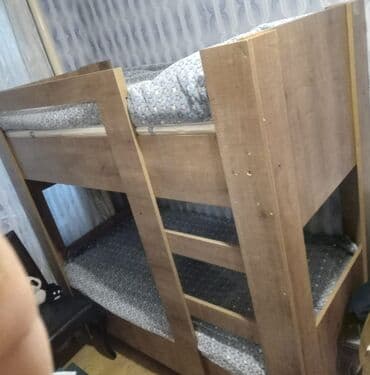 деревянные двухъярусные кровати: İki mərtəbəli taxta çarpayı - Material: qalın ağac/MDF lövhələrdən — 1