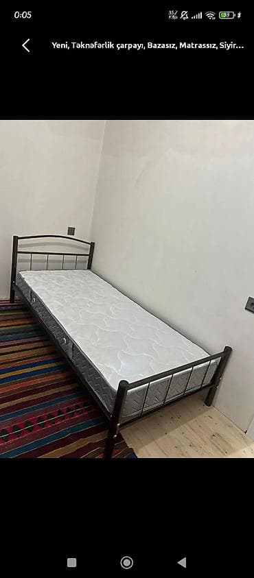 ag masa: Yeni, Təknəfərlik çarpayı, Bazasız, Matras ilə, Siyirməsiz — 1