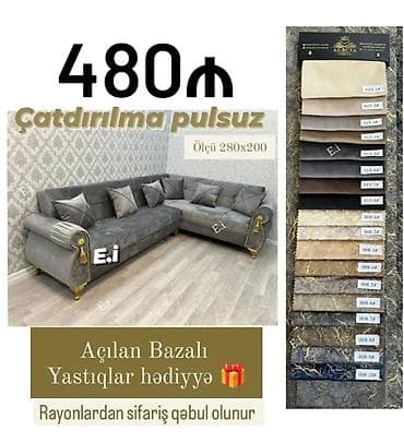 Künc divan, Yeni, Açılan, Bazalı, Parça, Şəhərdaxili pulsuz çatdırılma