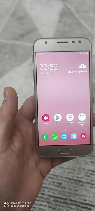 Samsung Galaxy J3 2017, rəng - Qızılı, İki sim kartlı