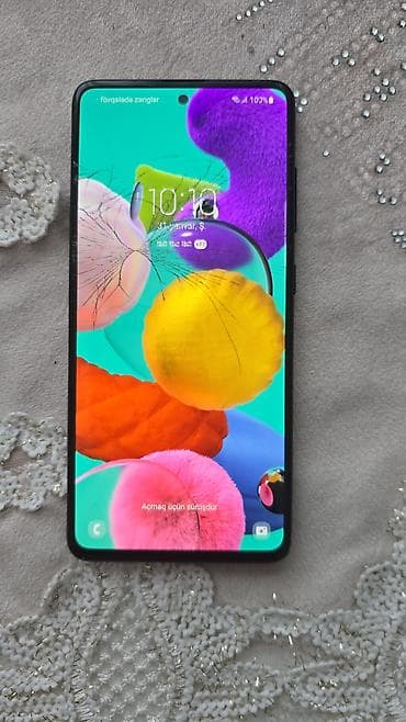 samsung s 10 lite: Samsung Galaxy A51, 64 GB, rəng - Gümüşü, İki sim kartlı — 3