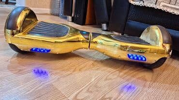hoverboard qiymətləri: Qızılı rəngli 2 təkərli hoverboard (self-balance scooter) və dəmirdən — 4