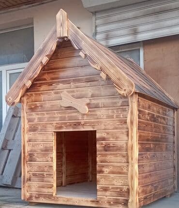 it evləri: Taxta it yuvası – endirimdə - Təbii ağacdan hazırlanmış möhkəm — 1