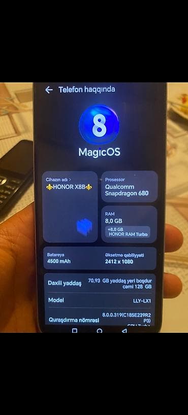 modio m63 tablet: Honor X8b, 128 GB, rəng - Gümüşü — 4