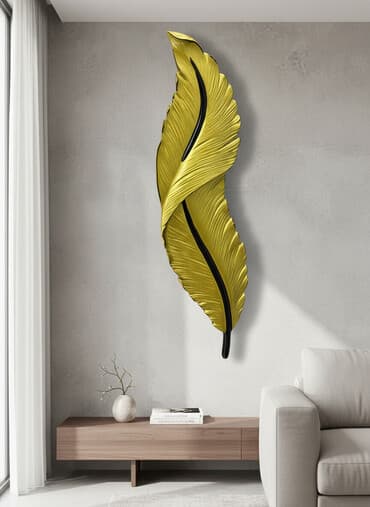 Dekorativ divar aksesuarı – “Lələk” motivli 60sm / 90sm - Dizayn