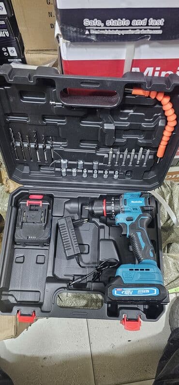 usta alətləri: Yeni Drel dəsti, ədəd: 25, Zərbəli drel, 250 W — 1