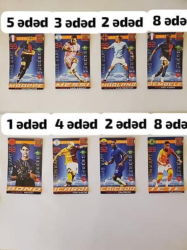 Məhsul: Futbolçu kolleksiya kartları dəsti Təsvir: - Müxtəlif — 3