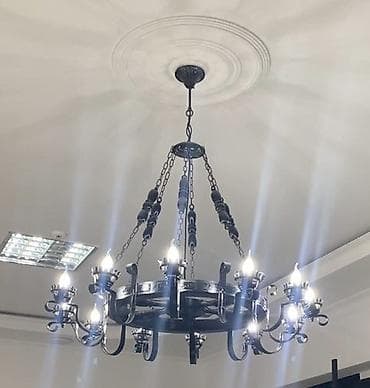 Çılçıraq, 10 və daha çox lampa, Metal