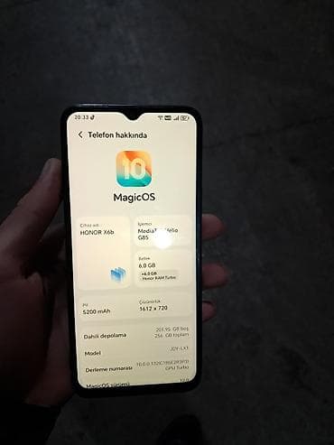 telofonar: Honor X6b, 256 GB, rəng - Qara, Barmaq izi, İki sim kartlı, Face ID — 3