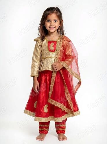 Məktəbli forması: Milli kostyum, Qız üçün, 5 - 6 yaş, İşlənmiş — 1