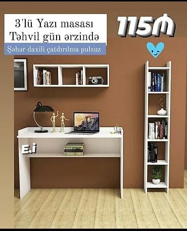 Yazi masasi 3 lu dest 115 azn reng secimi var catdirilma var