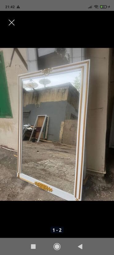 Süni güllər: Güzgü Döşəmə üstü, Düzbucaqlı, Dekorativ, Naxışlı — 1