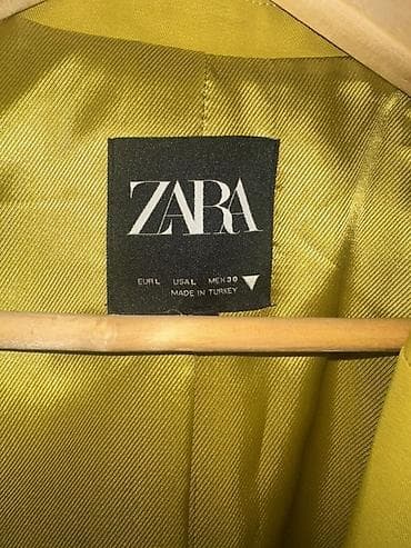 ZARA qadın blezeri Hec geyinilmeyib - Rəng: zeytun/xaşxaş sarısı — 3