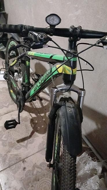 velolar: AKSPORT dağ velosipedi - Rəng: qara-yaşıl-sarı dizayn - Çərçivə — 4