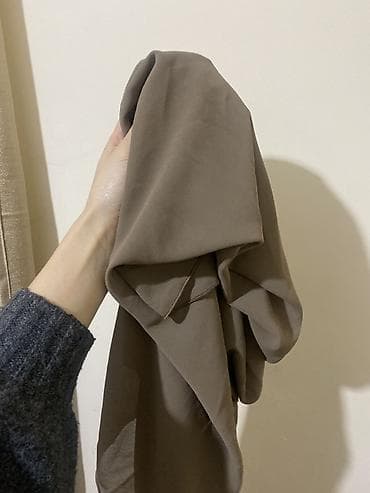 hicab modelleri: Turbana bənzər hazır bağlanan hicab – tünd qəhvəyi (kakao) rəng — 7