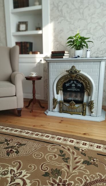 3d divar kagizlari: Kamin Peçi, yanacaq - Qaz — 1