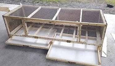 heyvan evləri: Taxta karkaslı, məftil torlu böyük ölçülü heyvan qəfəsi/volyer - — 4